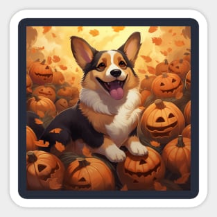 Halloween Corgi Sticker